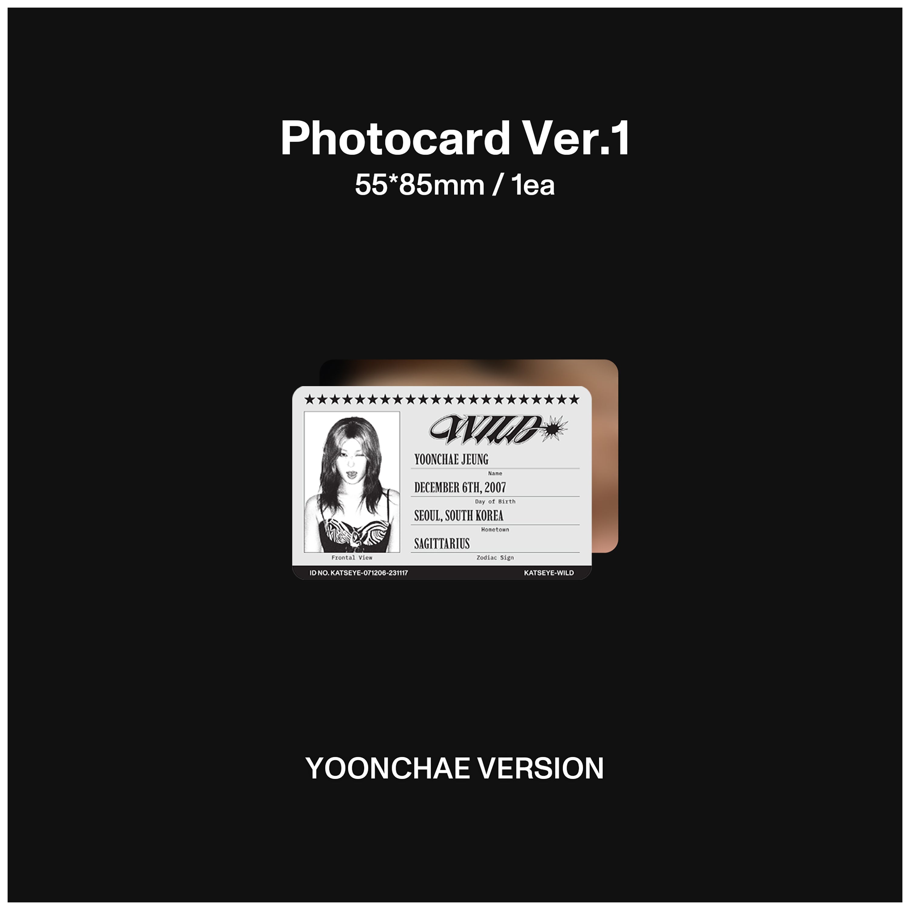 KATSEYE - WILD (YOONCHAE VERSION CD)