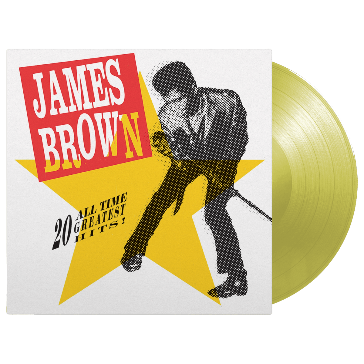 James Brown - 20 All Time Greatest Hits: Exclusive Limited Edition Yellow Vinyl LP