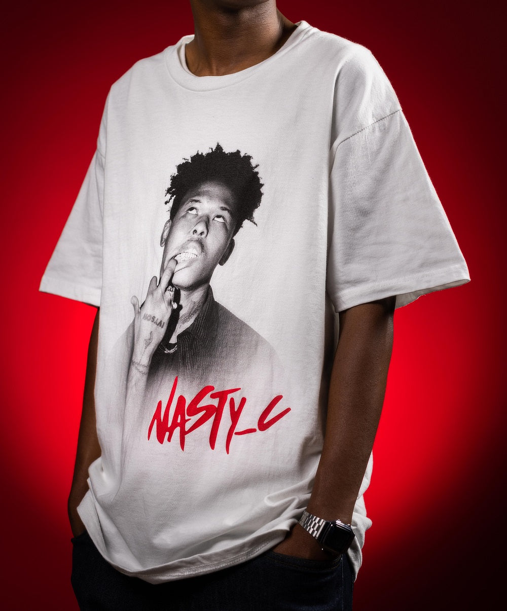 Nasty C - Premium Heavyweight White T-Shirt - UMG Africa