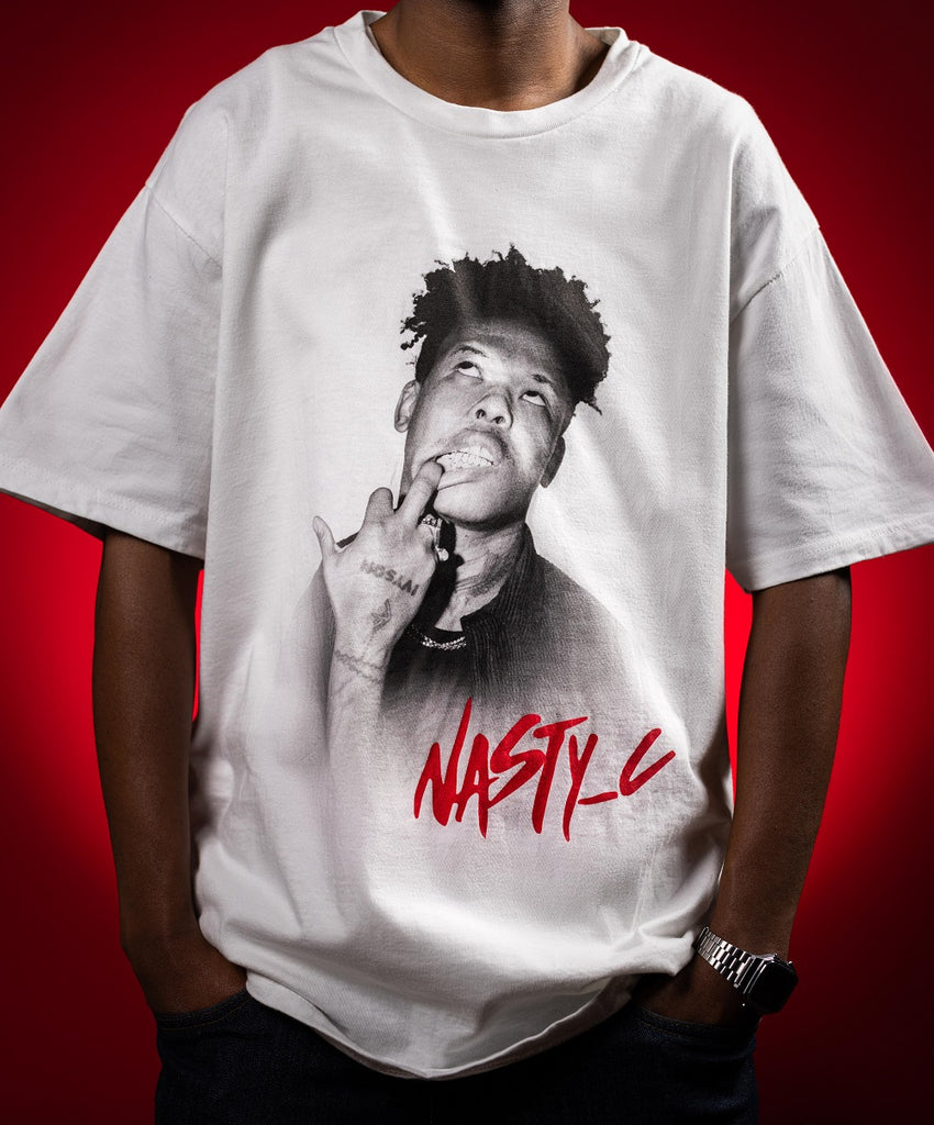 Nasty C - Premium Heavyweight White T-Shirt - UMG Africa