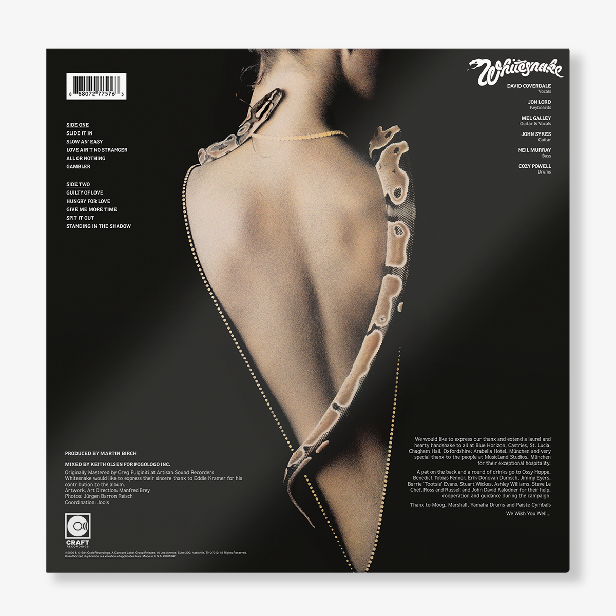 WHITESNAKE - SLIDE IT IN (1LP)
