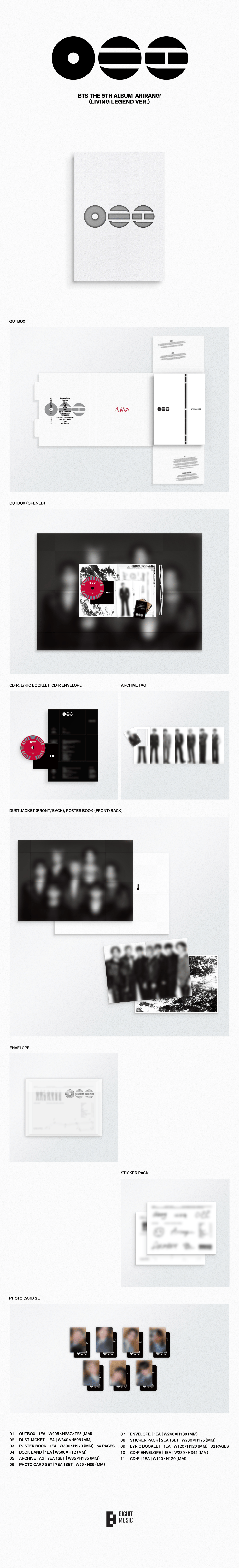 BTS - BTS THE 5TH ALBUM ARIRANG (LIVING LEGEND MINI DELUXE VERSION BTS - BTS THE 5TH ALBUM ARIRANG (LIVING LEGEND MINI DELUXE VERSION