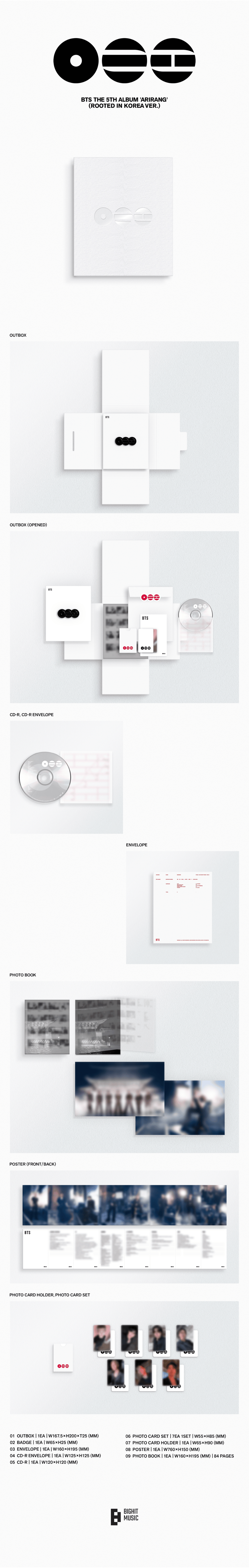 BTS | BTS - BTS The 5Th Album Arirang (Rooted In Korea Version A BTS | BTS - BTS The 5Th Album Arirang (Rooted In Korea Version A