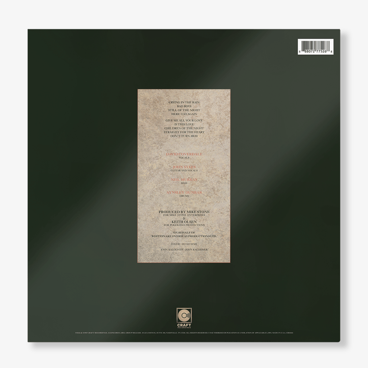 WHITESNAKE - WHITESNAKE (1LP)
