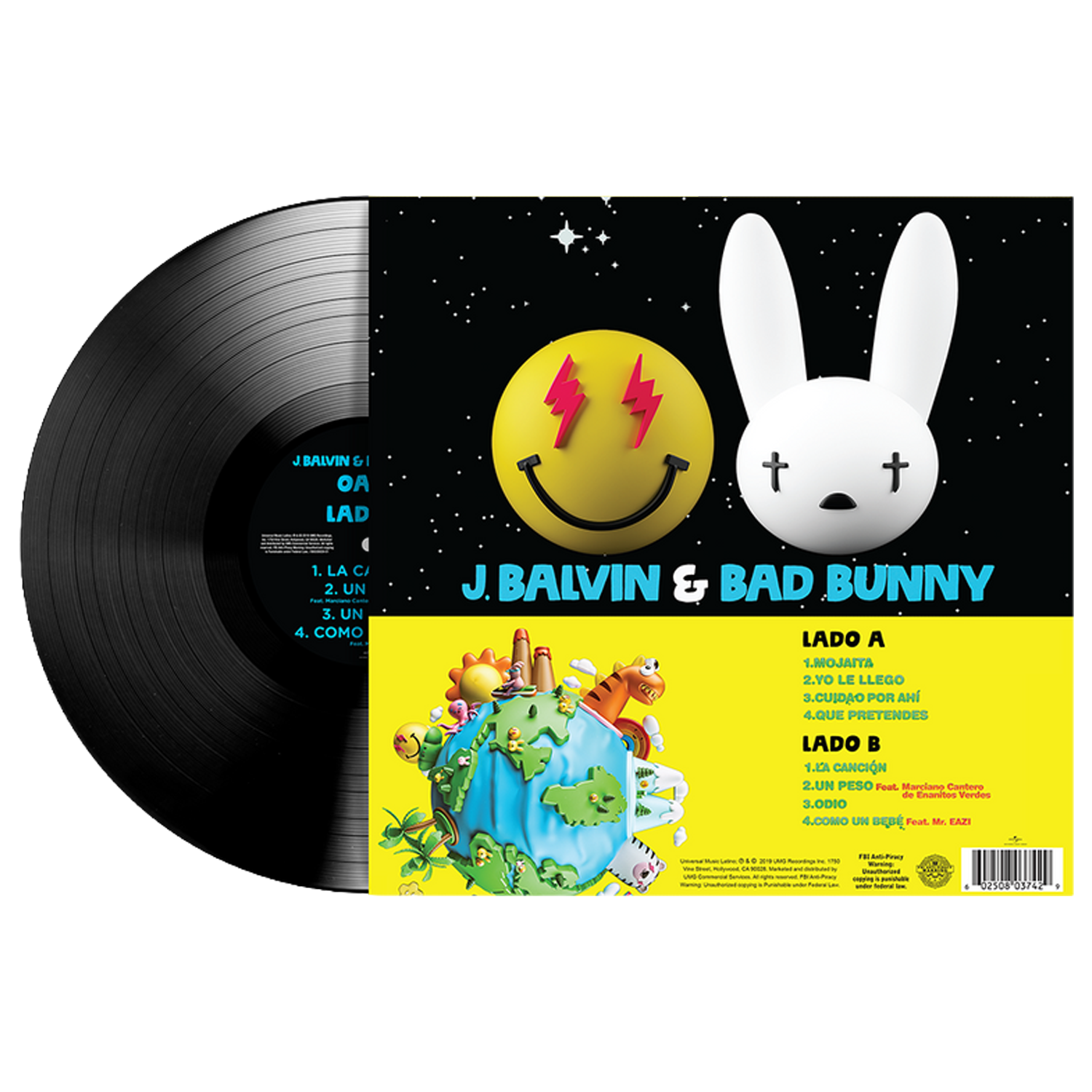 J Balvin, Bad Bunny - Oasis Standard 1LP Vinyl