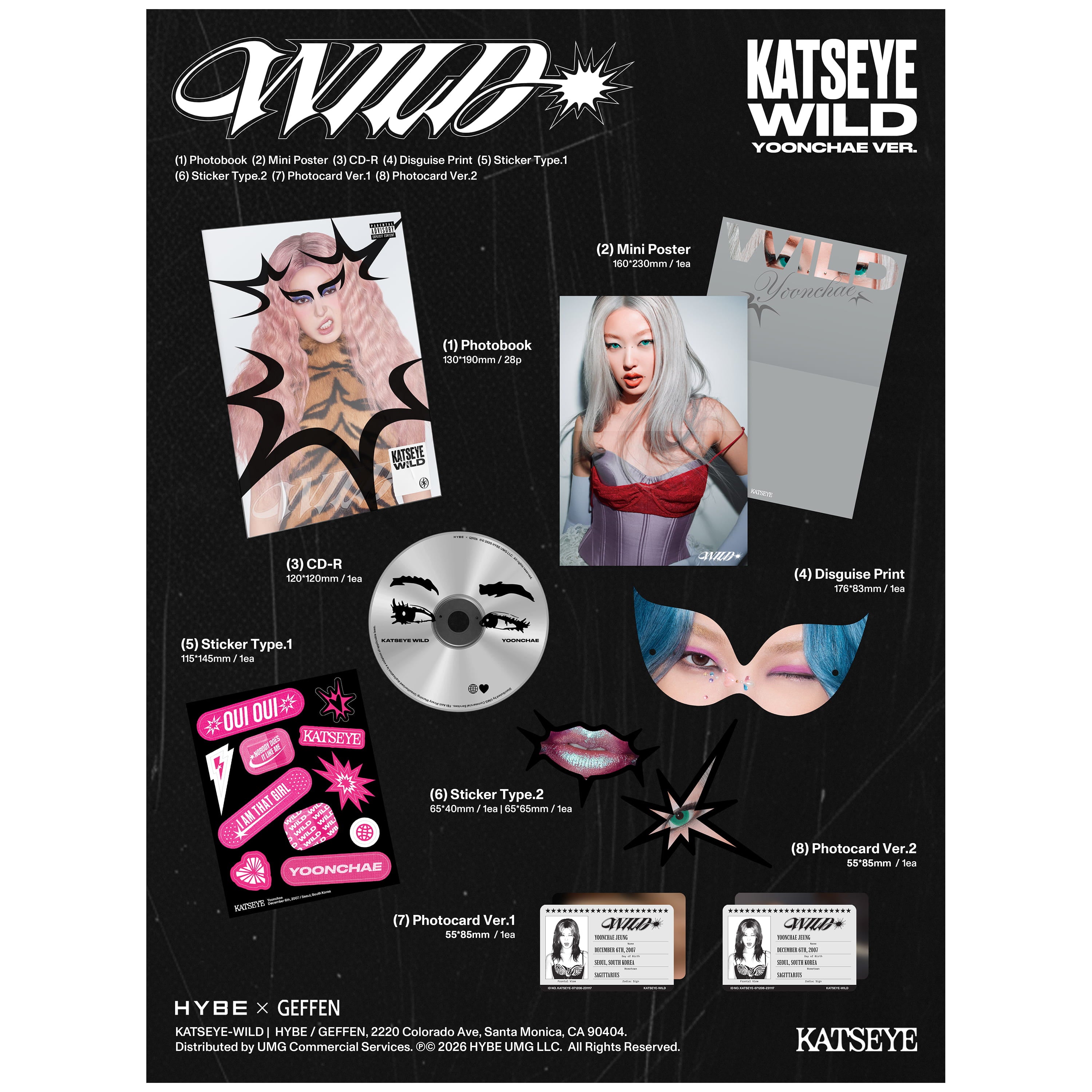 KATSEYE - WILD (YOONCHAE VERSION CD)