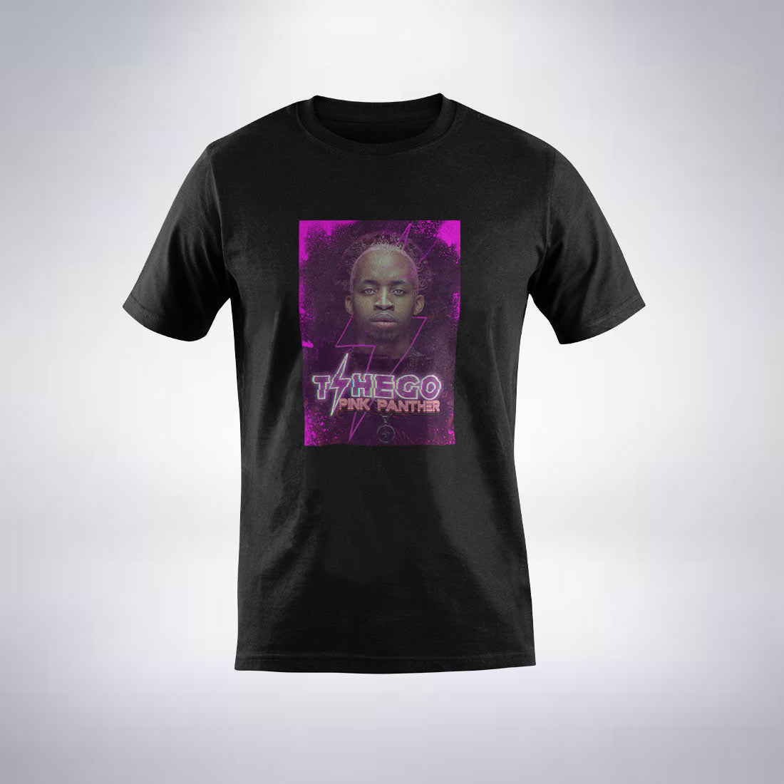 TSHEGO - TSHEGO PINK PANTHER BLACK TSHIRT - UMG Africa