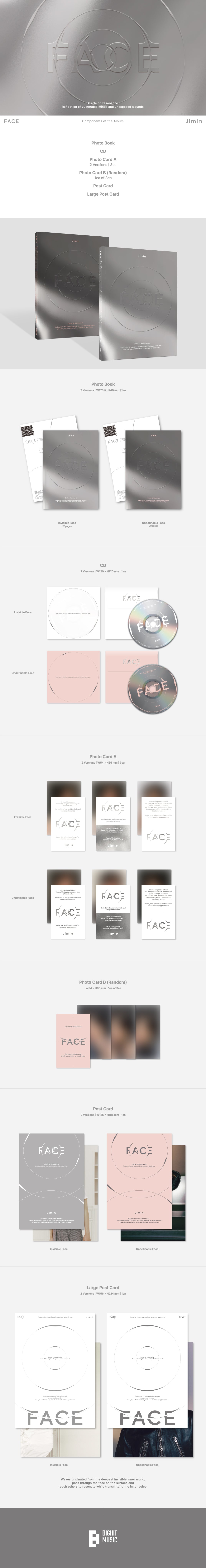 BTS FACE WSUS CD JIMIN ポスカ JIMIN - FACE (INVISIBLE FACE VERSION CD) | UMG Africa