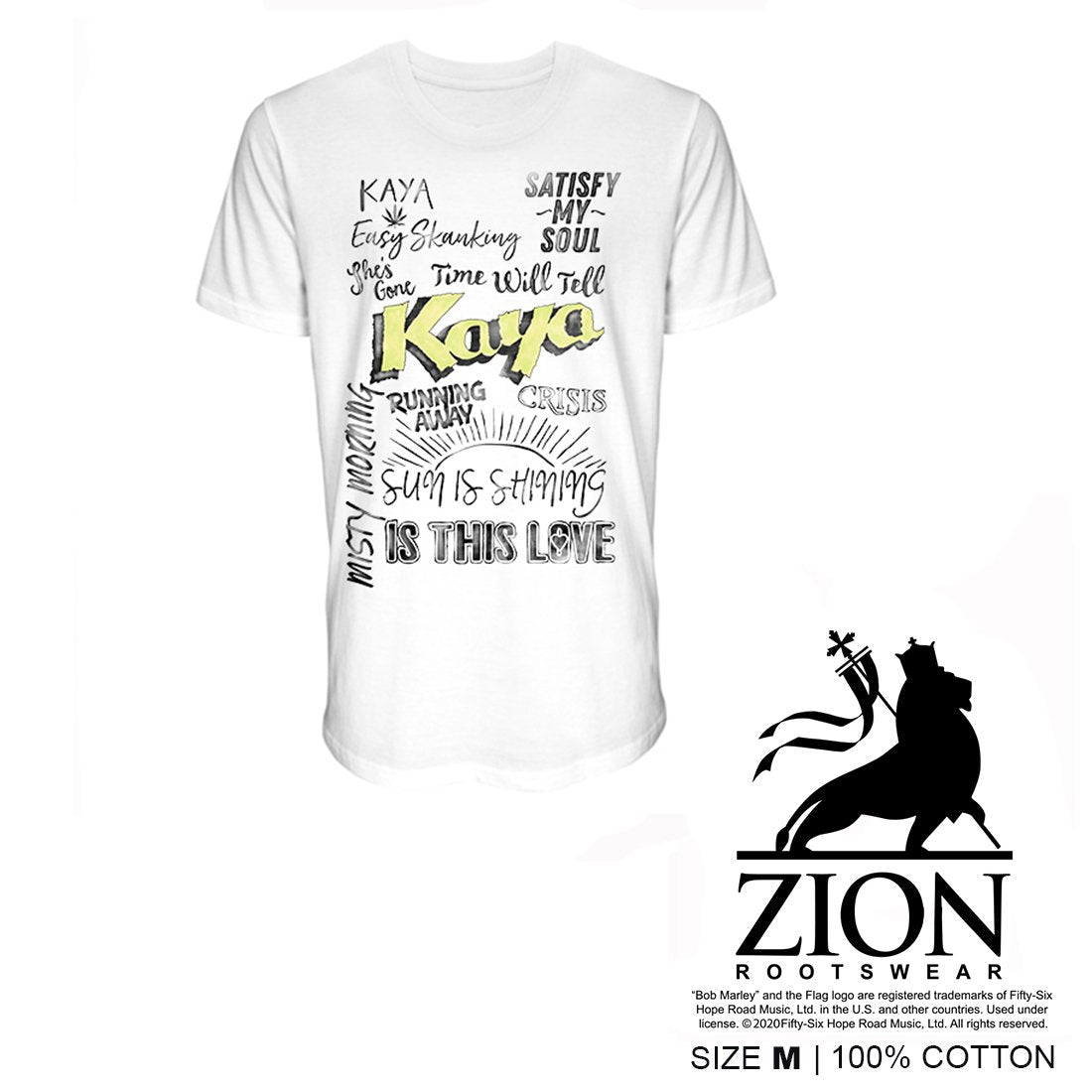 BOB MARLEY - BOB MARLEY - KAYA WHITE UNISEX TSHIRT - UMG Africa